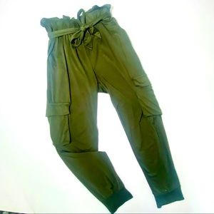High waist Olive green pant